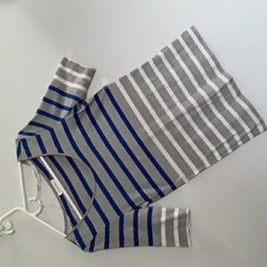 🧨3/$15 Calvin Klein Scoop Neck Top, Grey/White/Blue, Size S